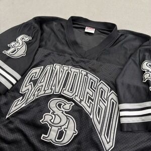 Vintage Pro Champ San Diego Padres Football Jersey Mens L Black Mesh Baseball